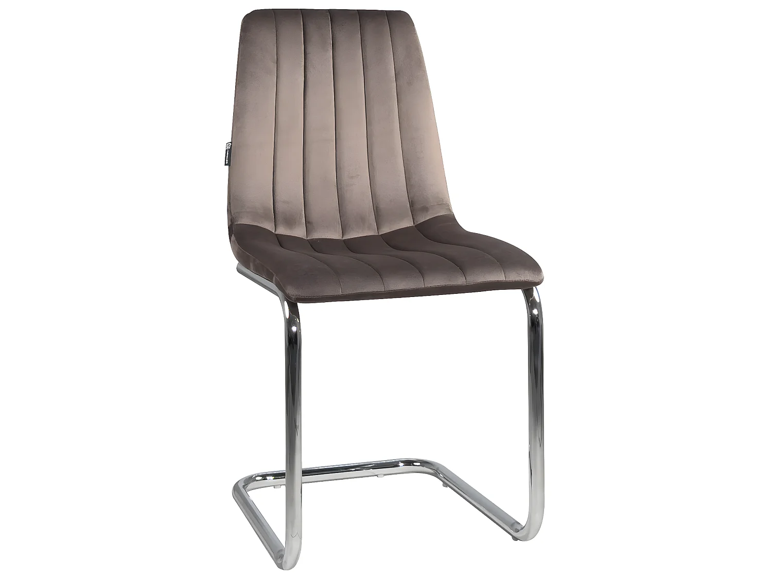 Lot 2 chaises salle à manger salon siège velours rembourré pieds acier chromé JANA (marron)