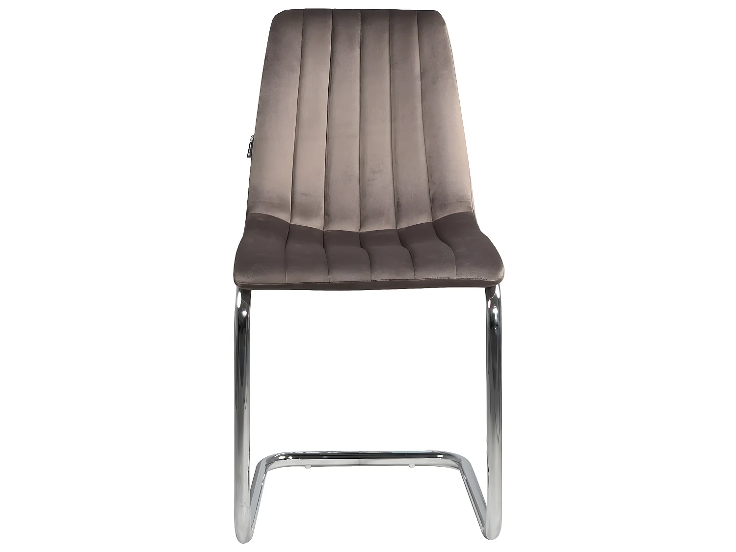 Lot 2 chaises salle à manger salon siège velours rembourré pieds acier chromé JANA (marron)