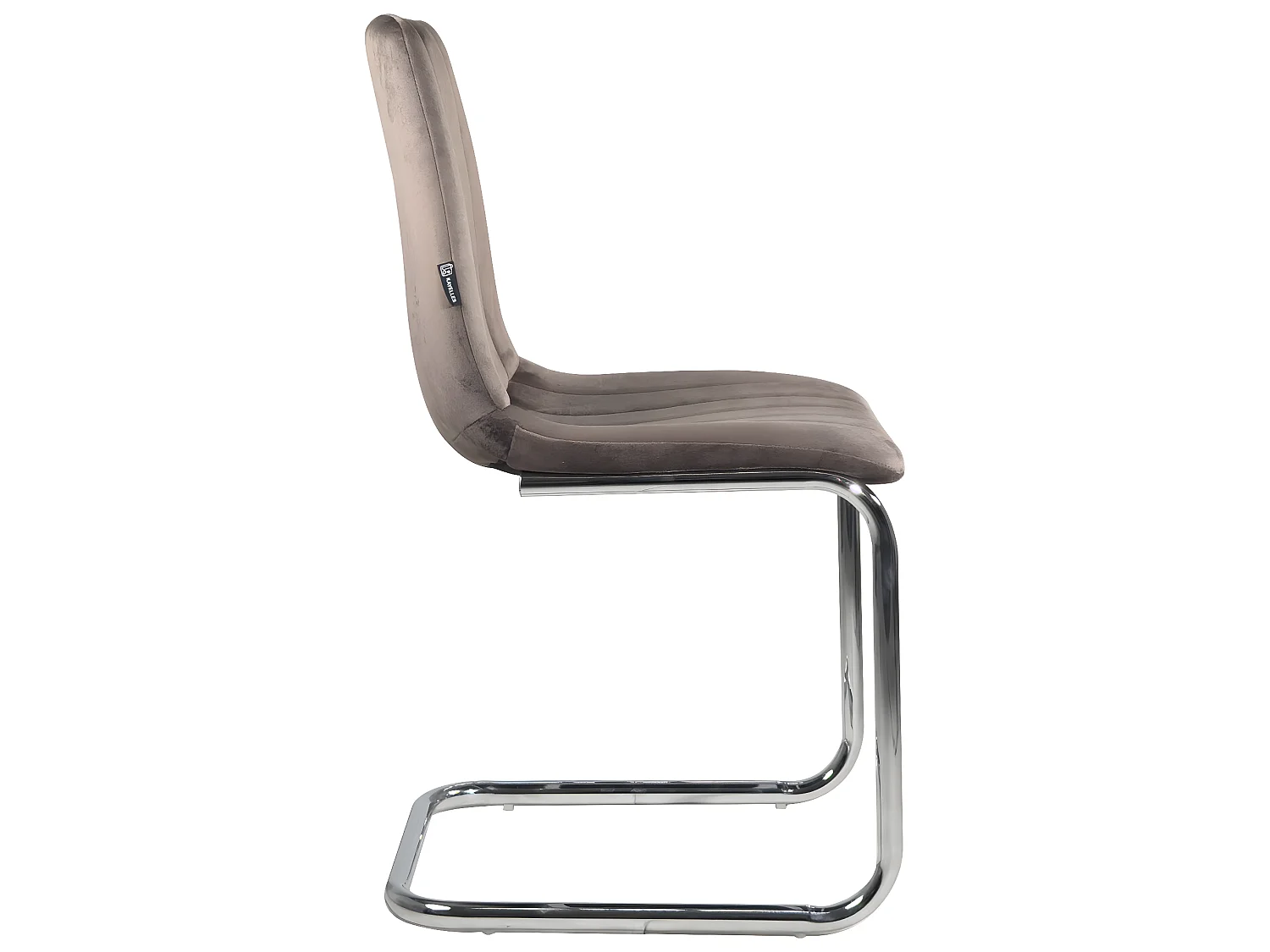 Lot 2 chaises salle à manger salon siège velours rembourré pieds acier chromé JANA (marron)