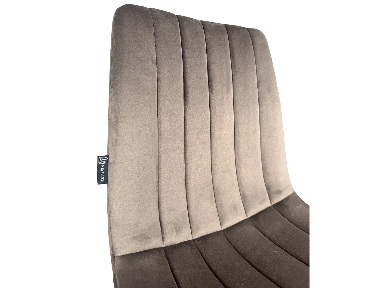 Lot 2 chaises salle à manger salon siège velours rembourré pieds acier chromé JANA (marron)