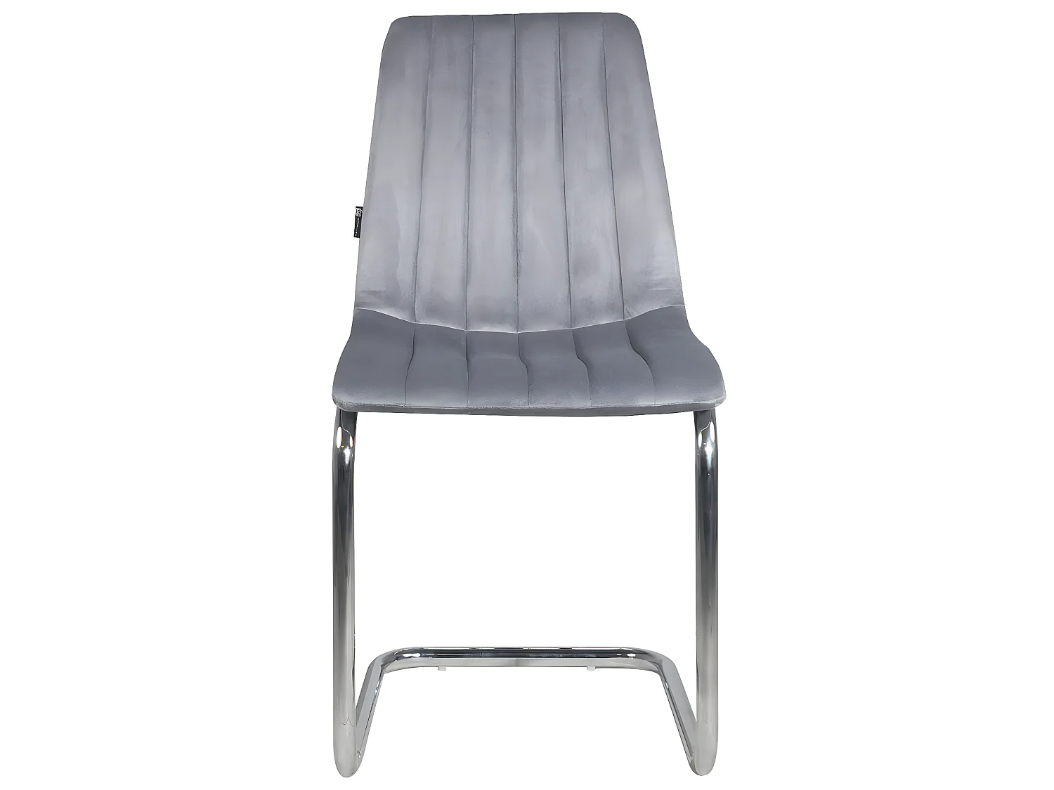 Lot 2 chaises salle à manger confortable siège velours rembourré pieds acier chromé JANA (gris)