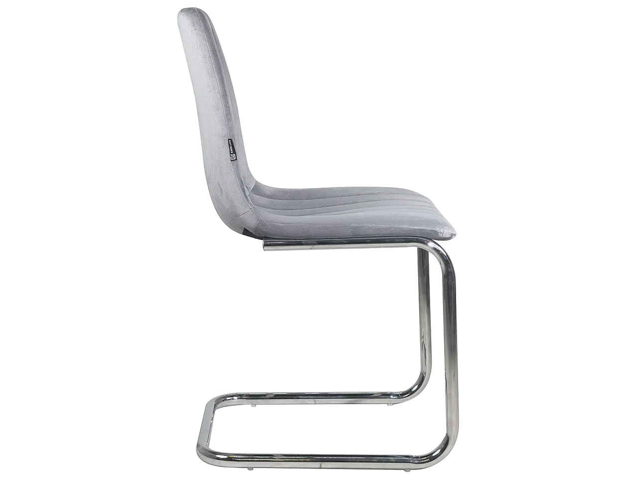 Lot 2 chaises salle à manger confortable siège velours rembourré pieds acier chromé JANA (gris)