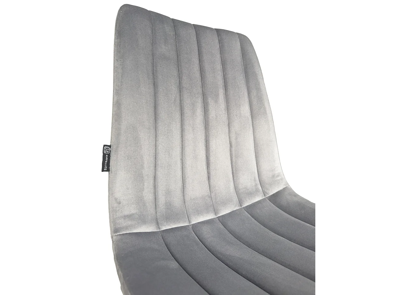 Lot 2 chaises salle à manger confortable siège velours rembourré pieds acier chromé JANA (gris)