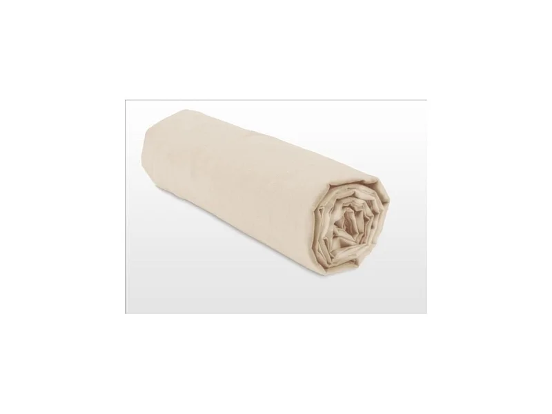 Spannbettlaken 100% Baumwolle 90 x 190 Hellbeige - LOVELY HOME