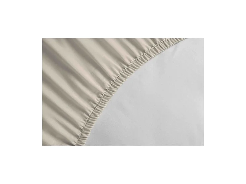 Spannbettlaken 100% Baumwolle 90 x 190 Hellbeige - LOVELY HOME
