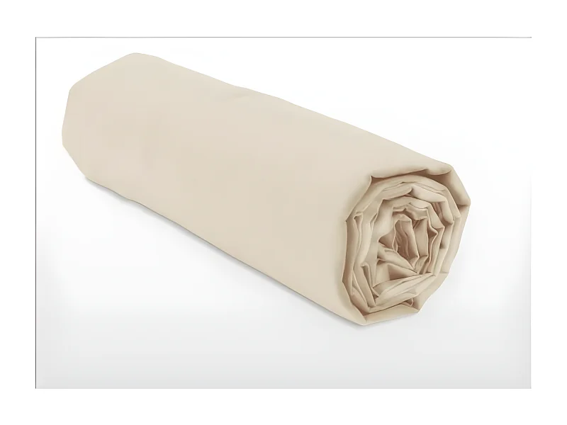 Hoeslaken 100% Katoen 160x200 + Hoekhoogte 35 cm Licht Beige