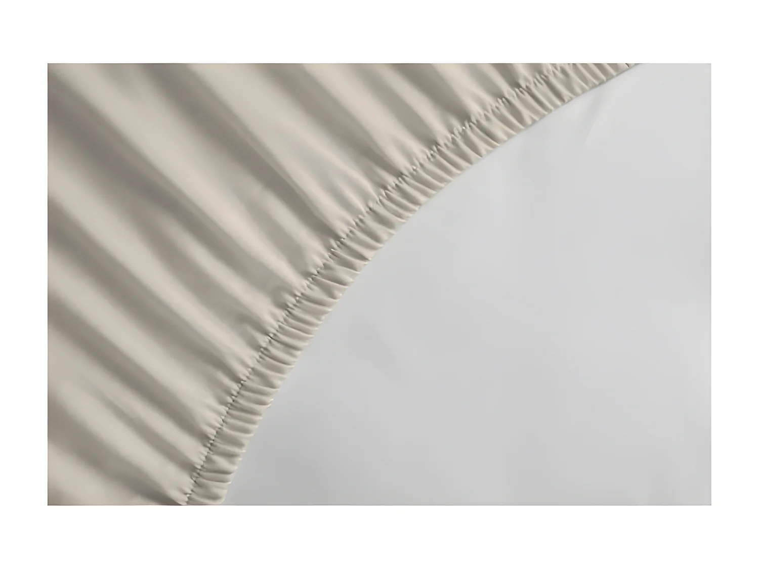 Prześcieradło 100% Bawełna 160x200 + Miseczka 35 cm Beżowy Jasny