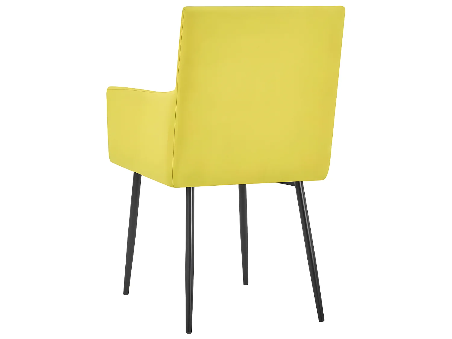 Lot de 2 chaises de salle à manger cuisine avec accoudoirs design moderne tissu jaune CDS020139