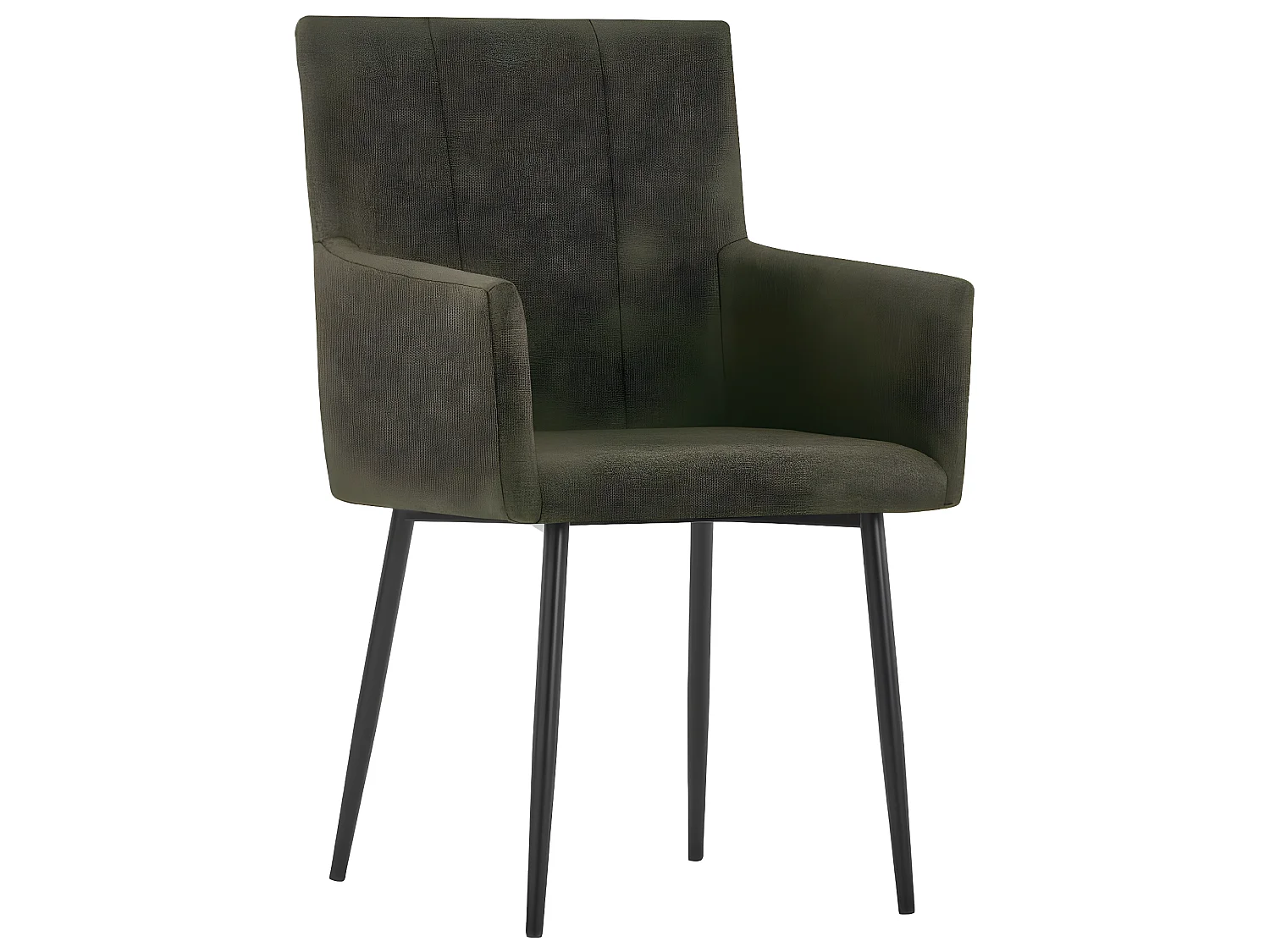 Lot de 2 chaises de salle à manger cuisine avec accoudoirs design moderne tissu marron CDS020142