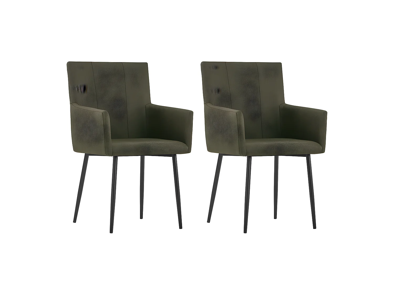 Lot de 2 chaises de salle à manger cuisine avec accoudoirs design moderne tissu marron CDS020142