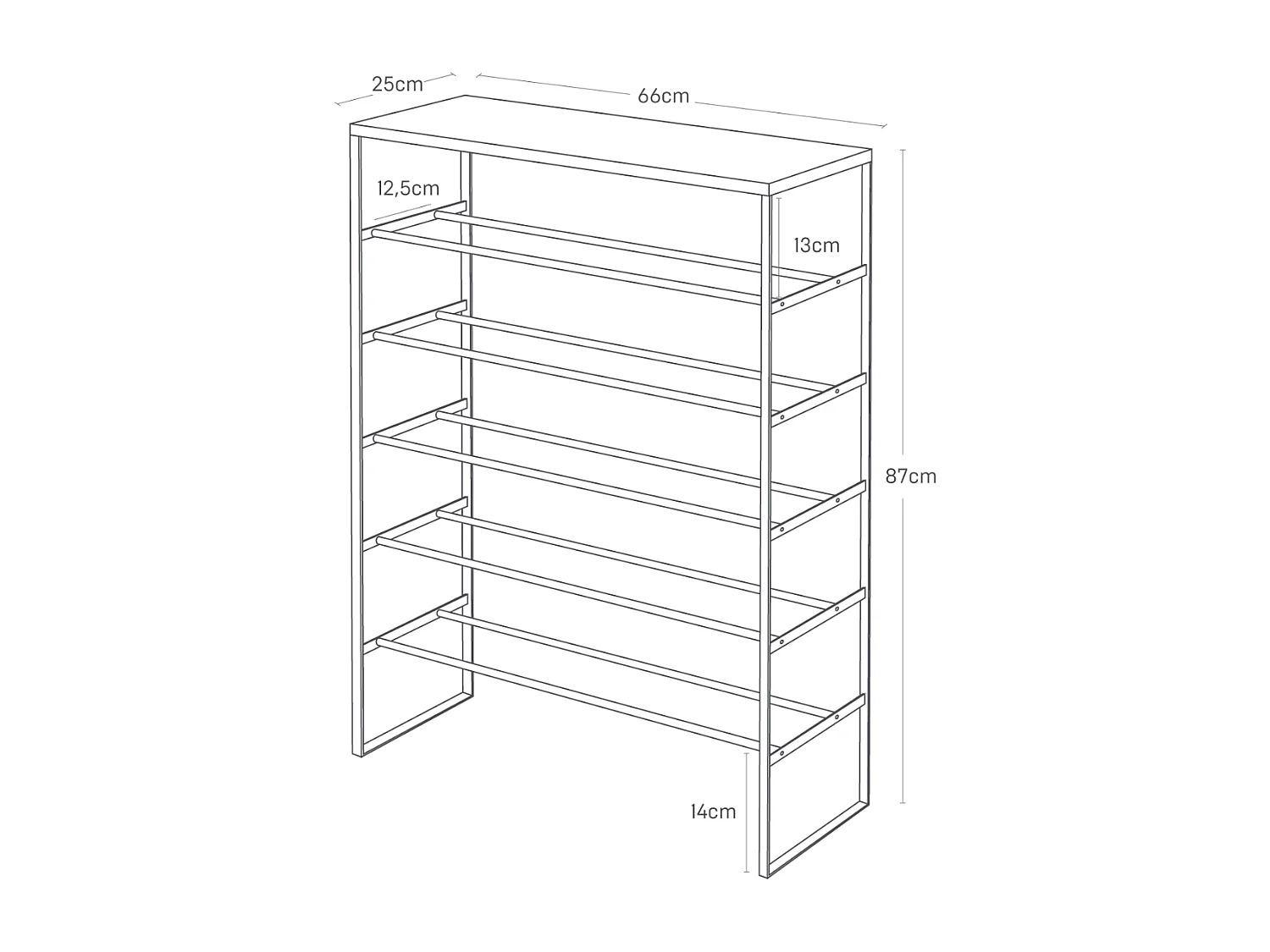 6 -storey cabinet di scarpe