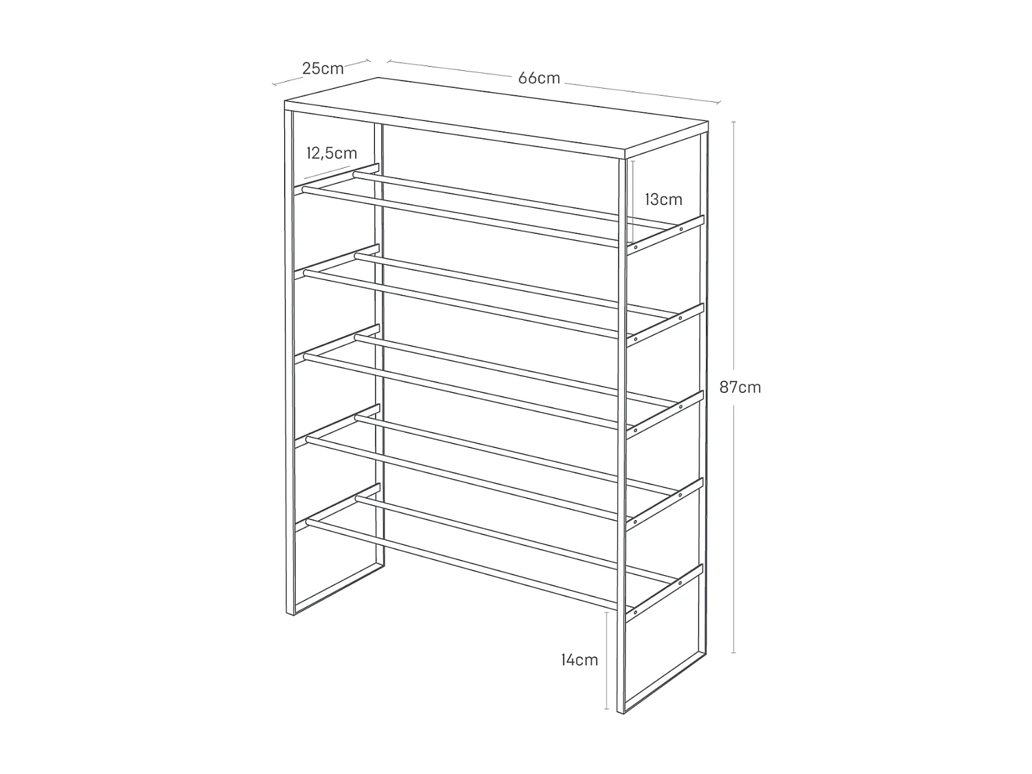 6 -storey cabinet di scarpe