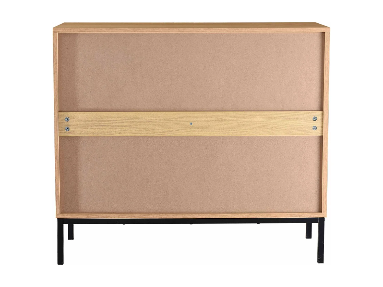 Cómoda 2 Puertas 2 Cajones Fachadas Ranuradas - L90 x H79 cm