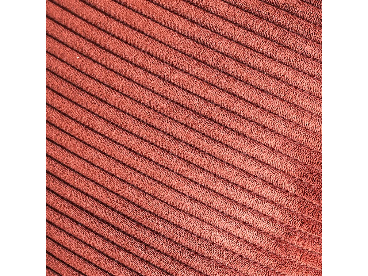 Pouf en velours côtelé rouille - Robin