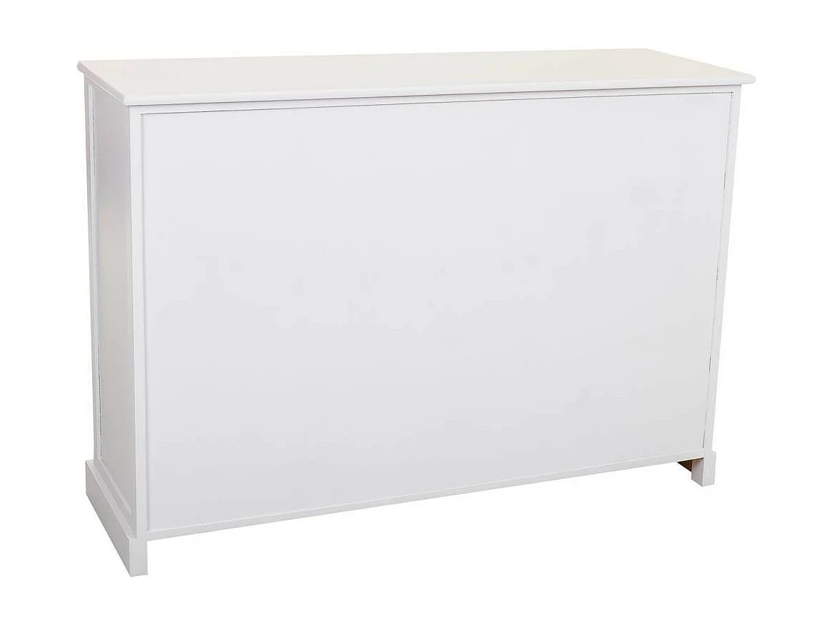 Buffet en bois et grille blanc 113x33x78.5h