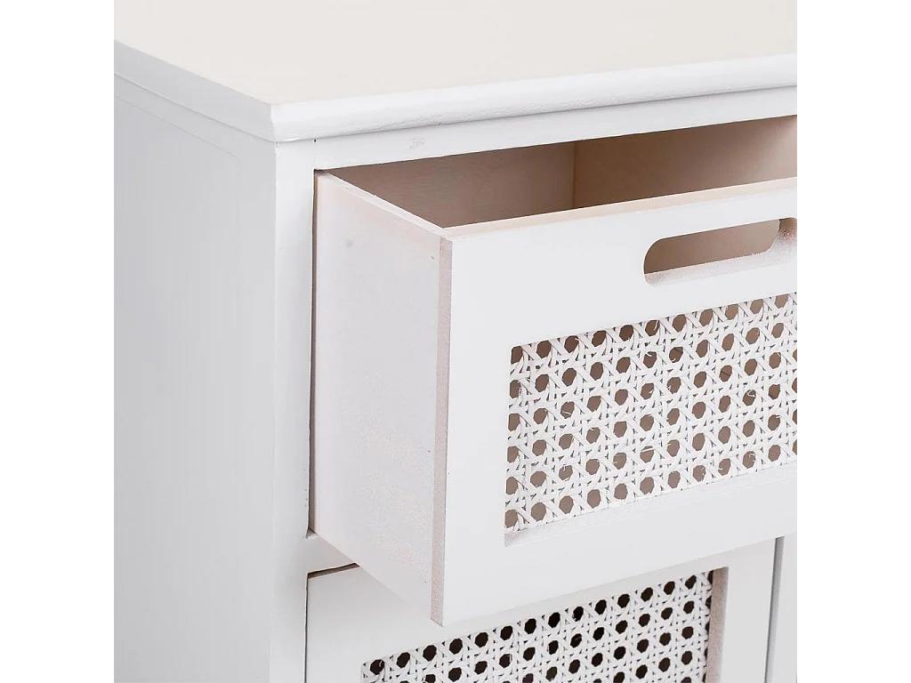 Buffet en bois et grille blanc 113x33x78.5h