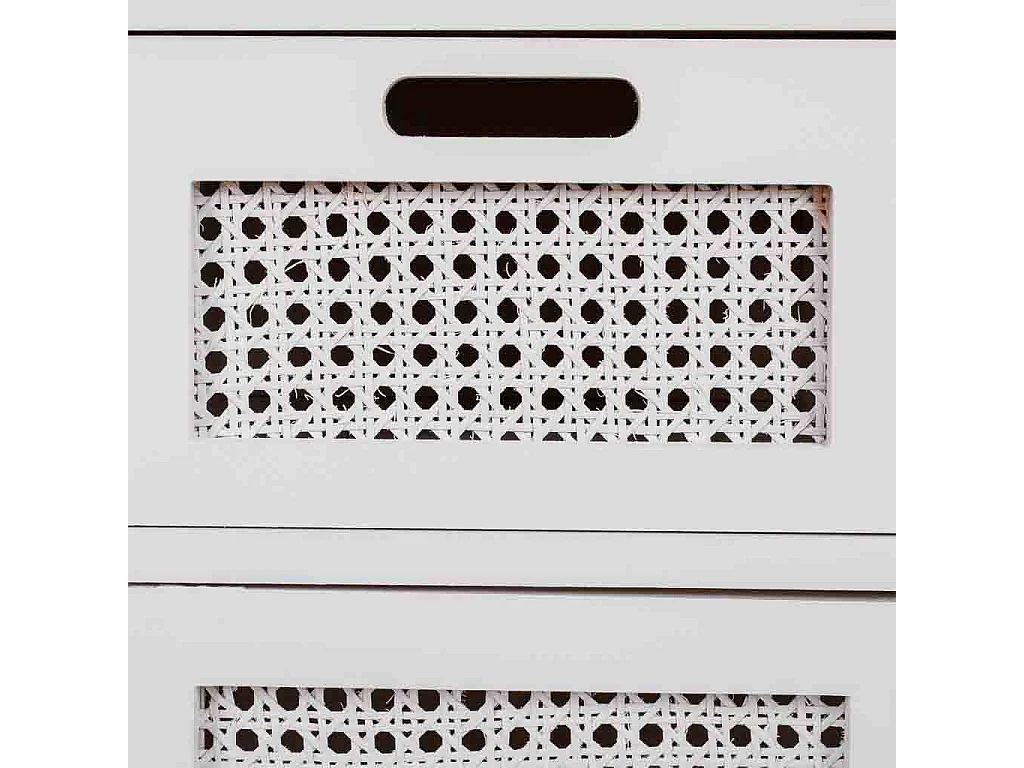 Buffet en bois et grille blanc 113x33x78.5h