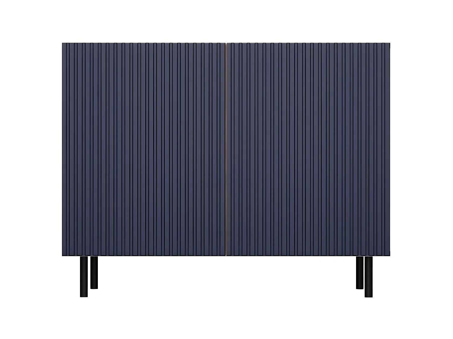 CAMI - Buffet style glamour 2 portes - 100x40x78 cm - 4 niches de rangement - Portes à lamelles