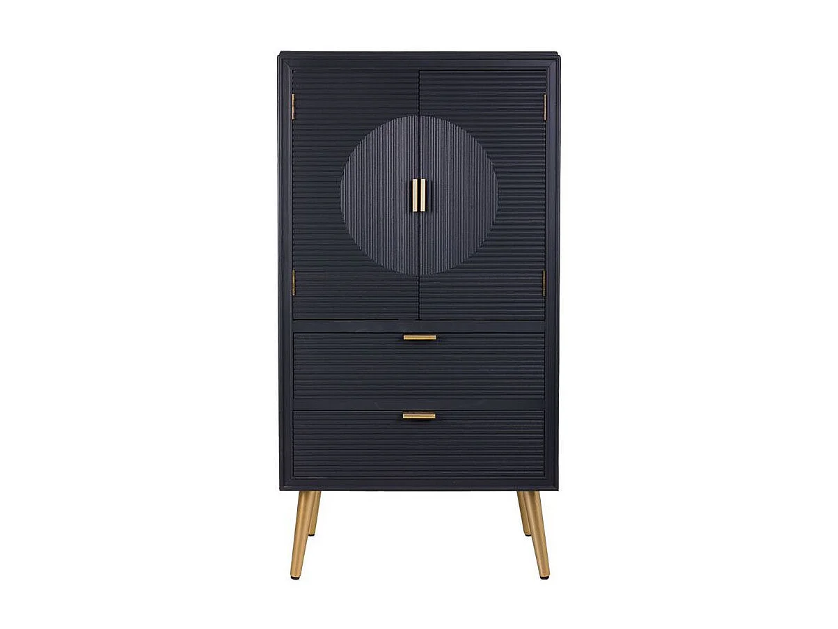 Dunkelgrauer Holzschrank 62x36,5x118h cm