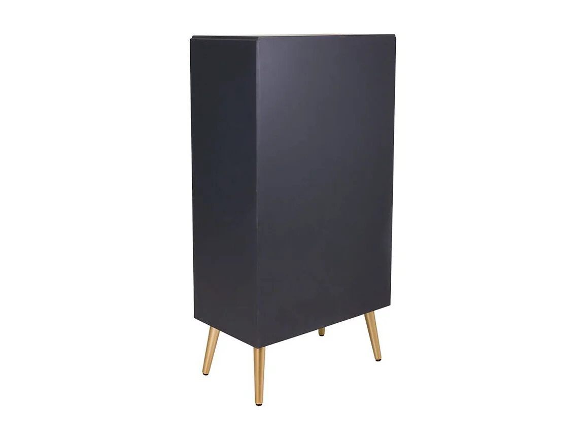 Dunkelgrauer Holzschrank 62x36,5x118h cm