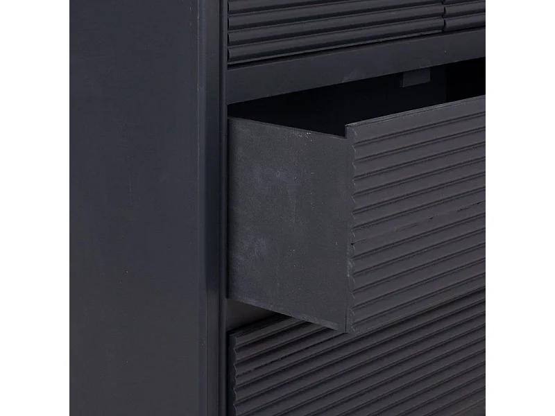 Dunkelgrauer Holzschrank 62x36,5x118h cm