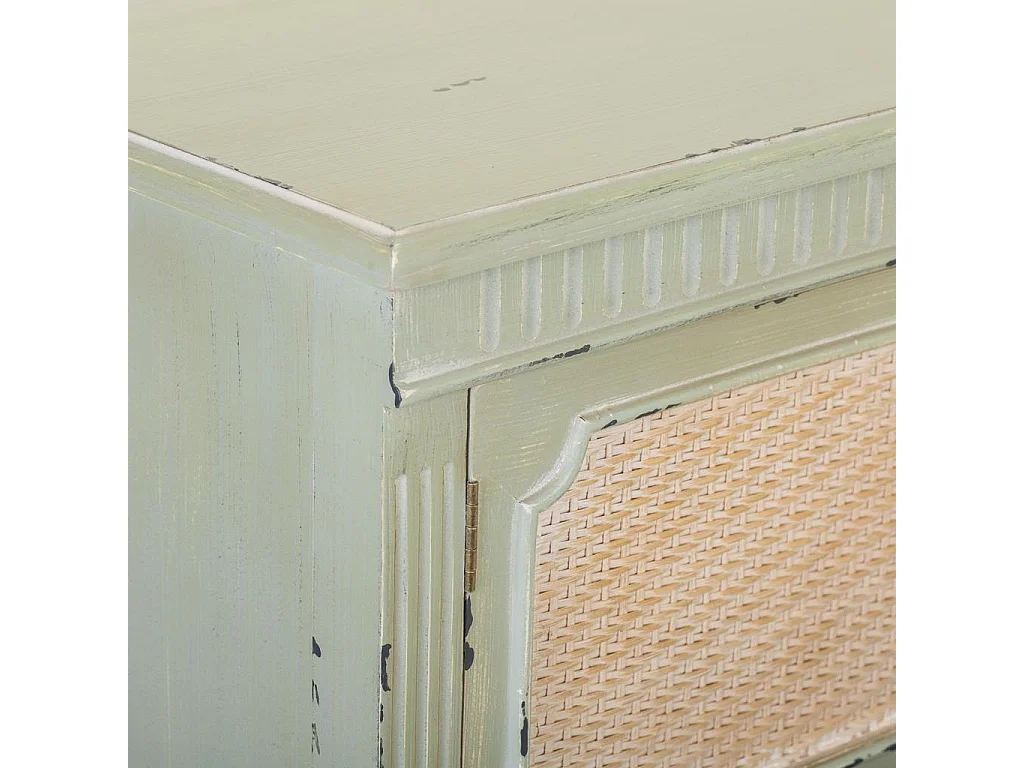 Comò in legno verde 82x36x90