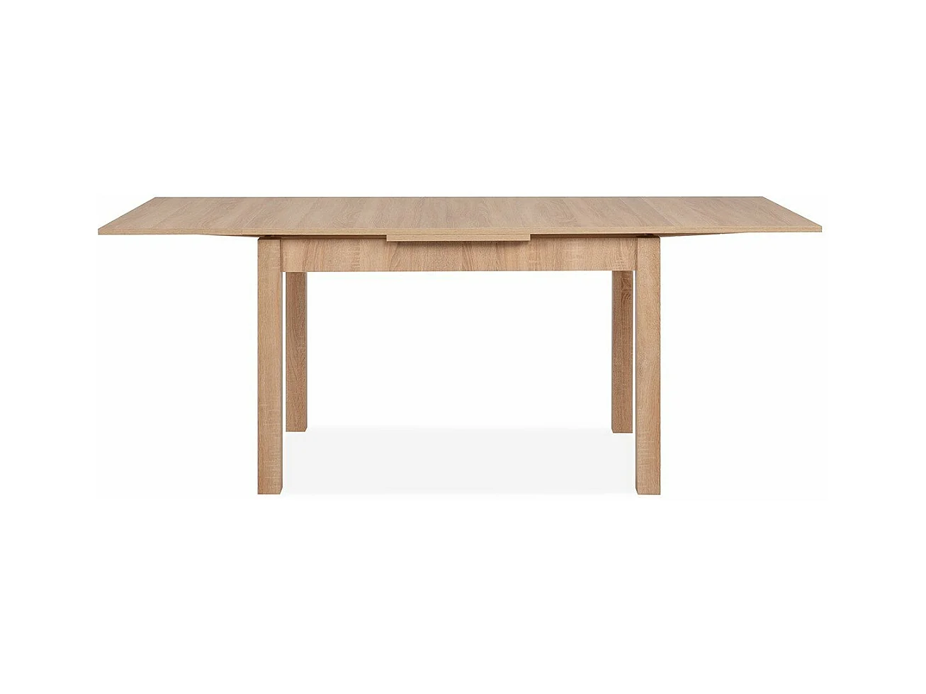 Table à manger extensible 6 à 8 personnes effet chêne 120/200 cm - Louca