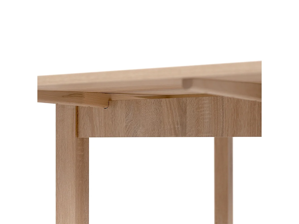 Table à manger extensible décor chêne sonoma L120-200 cm - LONGFORD