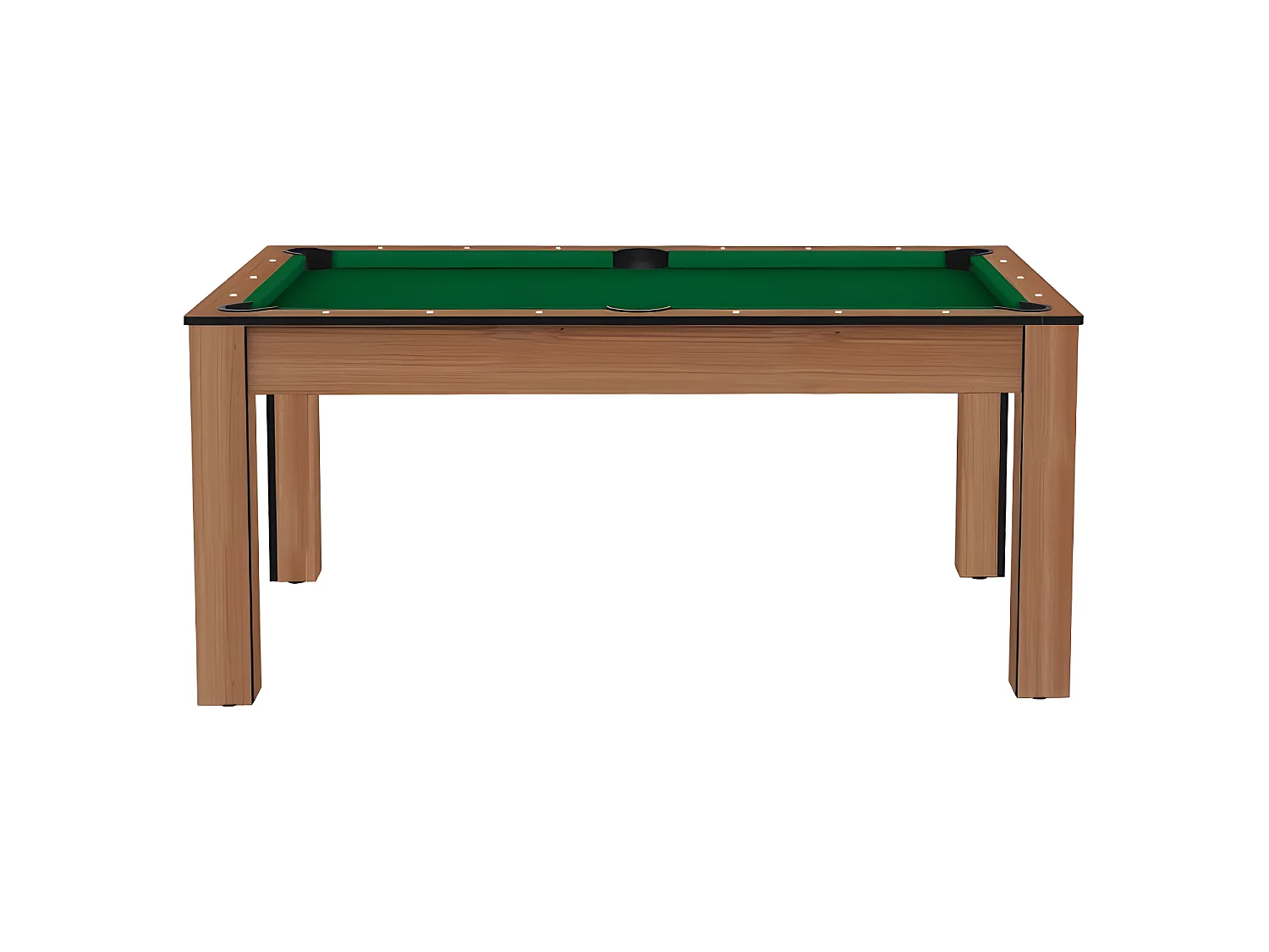 Table de Billard Convertible "Ohio" 185cm Hêtre & Vert