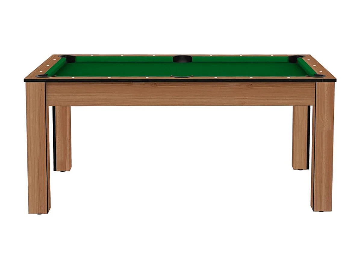 Table de Billard Convertible "Ohio" 185cm Hêtre & Vert