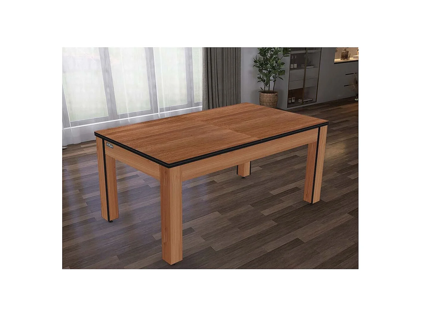 Table de Billard Convertible "Ohio" 185cm Hêtre & Vert