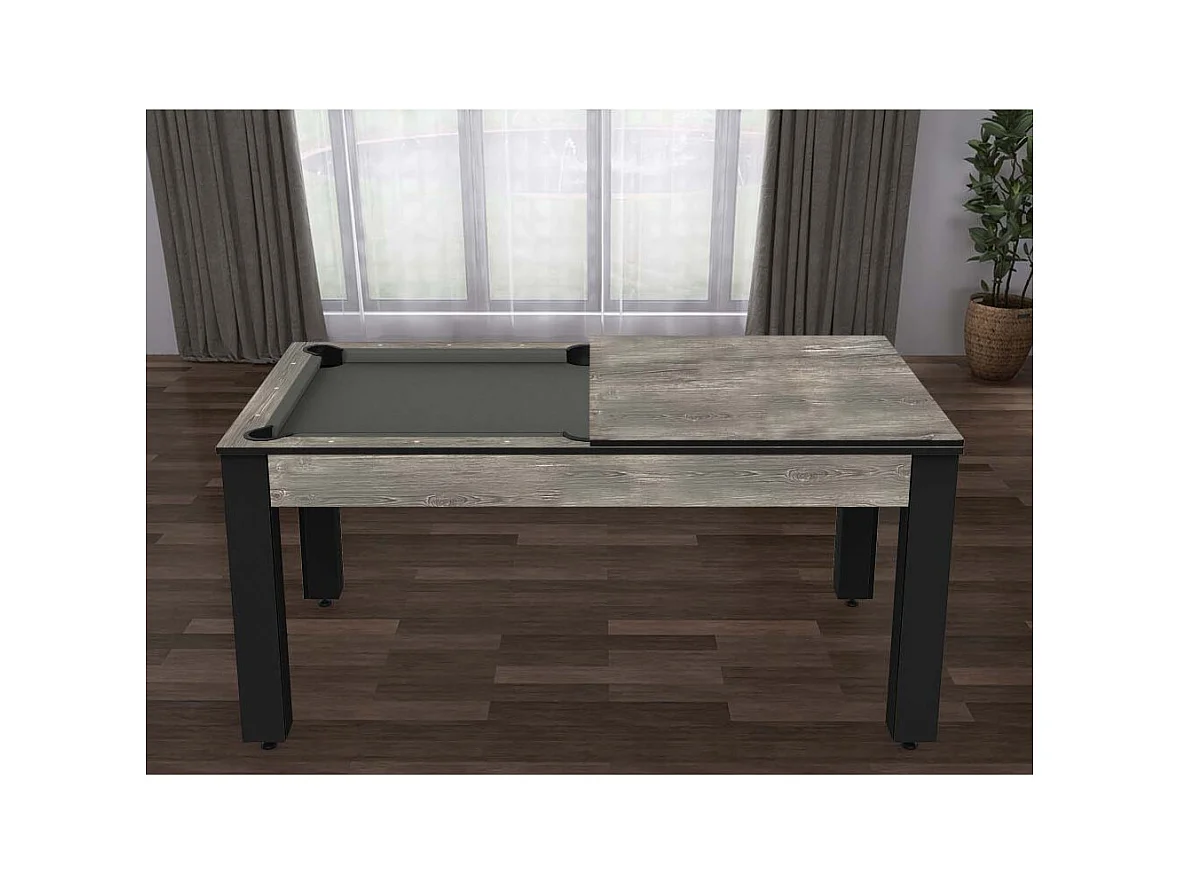 Table de Billard Convertible "Ohio" 185cm Gris