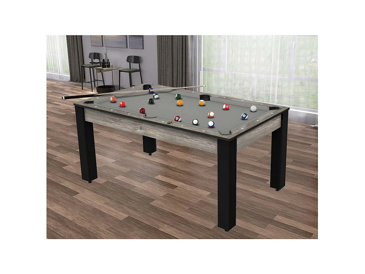 Table de Billard Convertible "Ohio" 185cm Gris