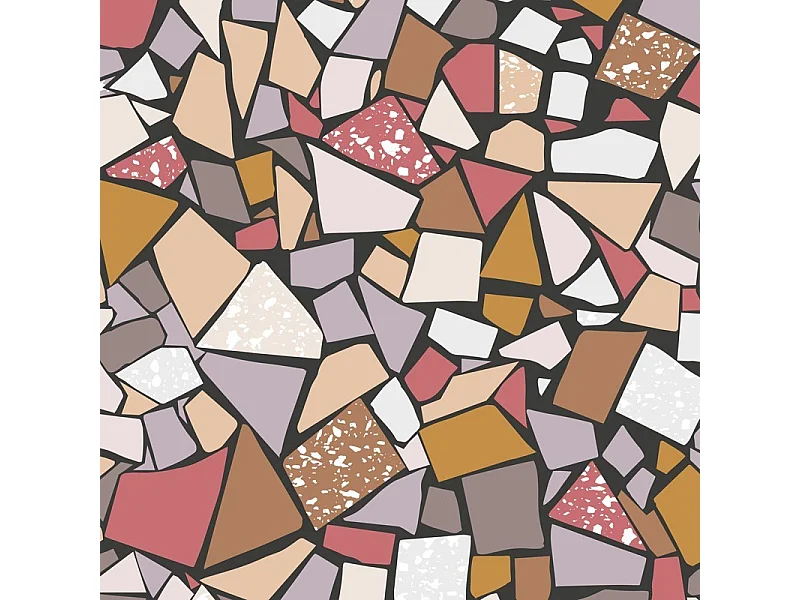 Tapis antidérapant - Fragments - vinyle - int./ext. - Multicolore - 50x120cm