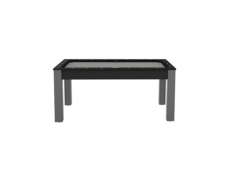 Table de Billard Convertible "Ohio" 185cm Gris & Noir Grainé