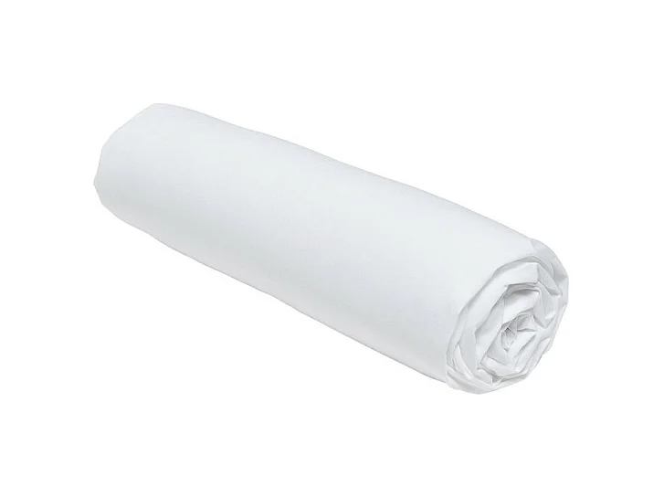 Sábana bajera ajustable 100% algodón calidad 144 hilos, en colores lisos. Blanco 160x200cm