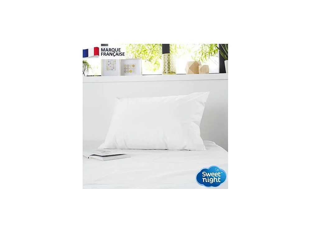 Housse Oreiller Anti Punaises de Lit et Acariens - Blanc 50x70 cm