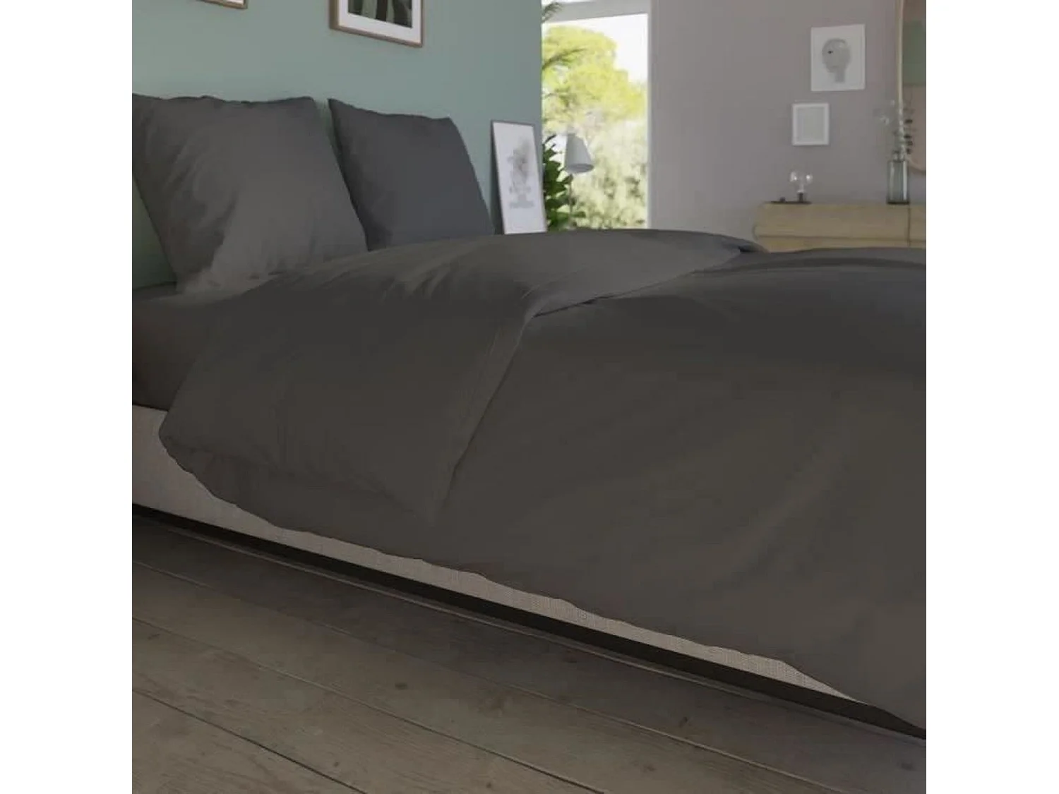 Housse de couette coton antibactérien 140 x 200 cm