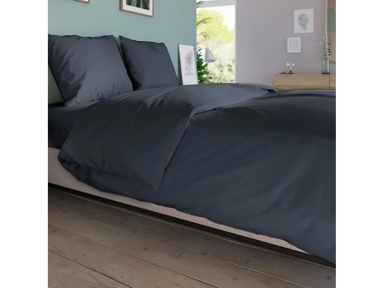 Housse de couette coton antibactérien 140 x 200 cm