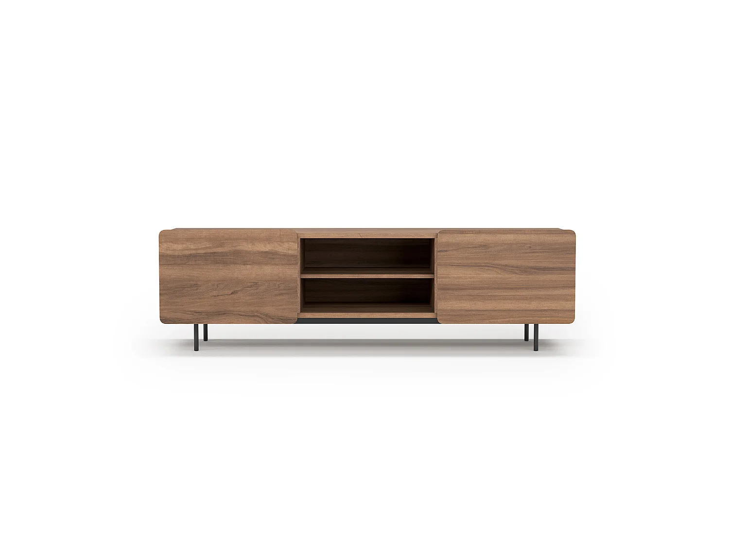 Meuble TV - H54cm x L180cm x L43cm - noyer - Printed