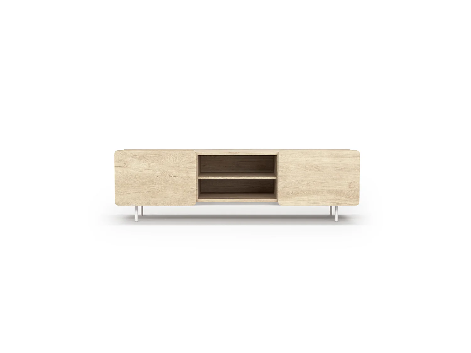 Meuble TV - H54cm x L180cm x L43cm - chêne clair - Printed