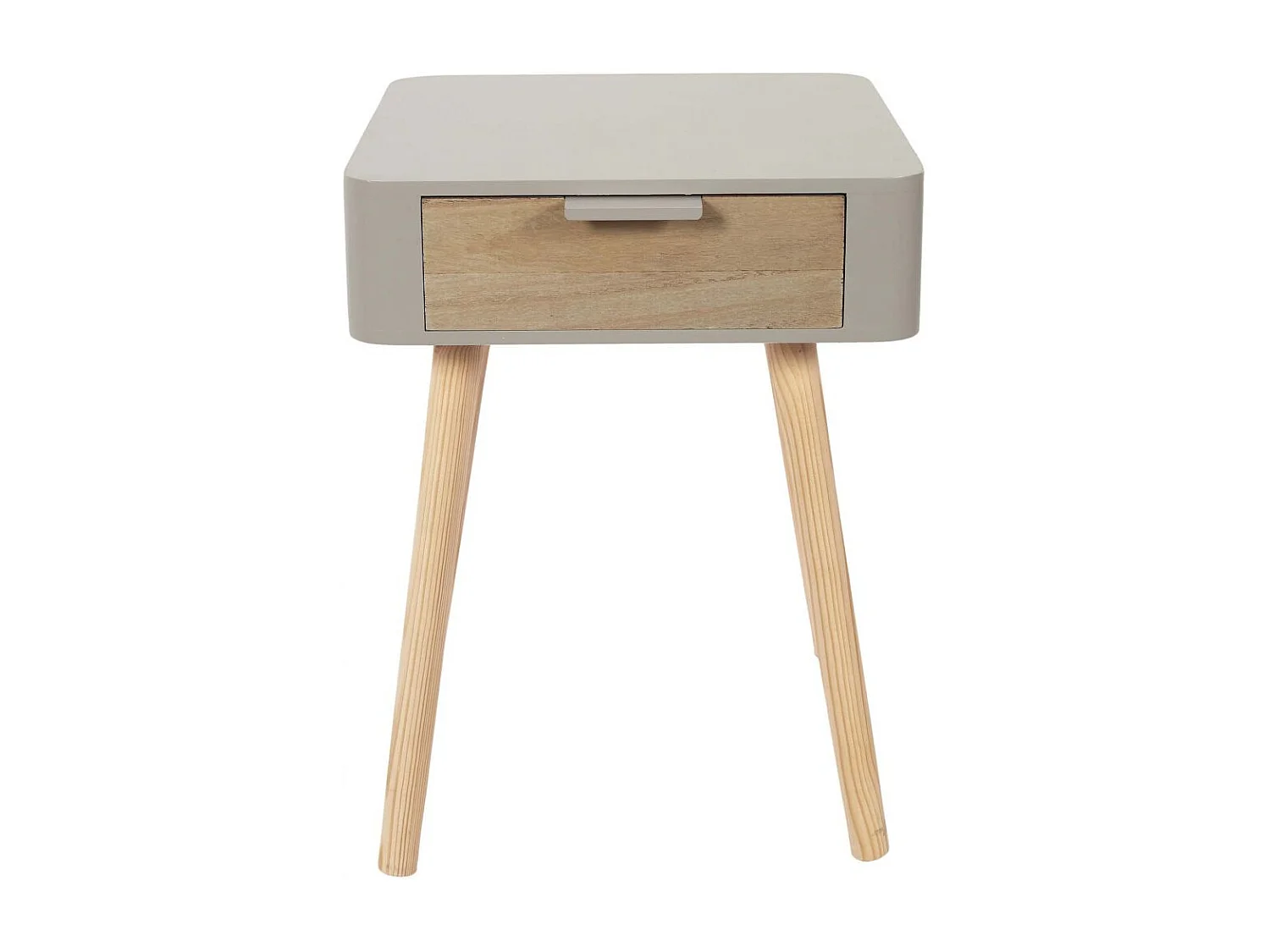 Chevet 1 Tiroir En Bois Taupe Gris, Marron