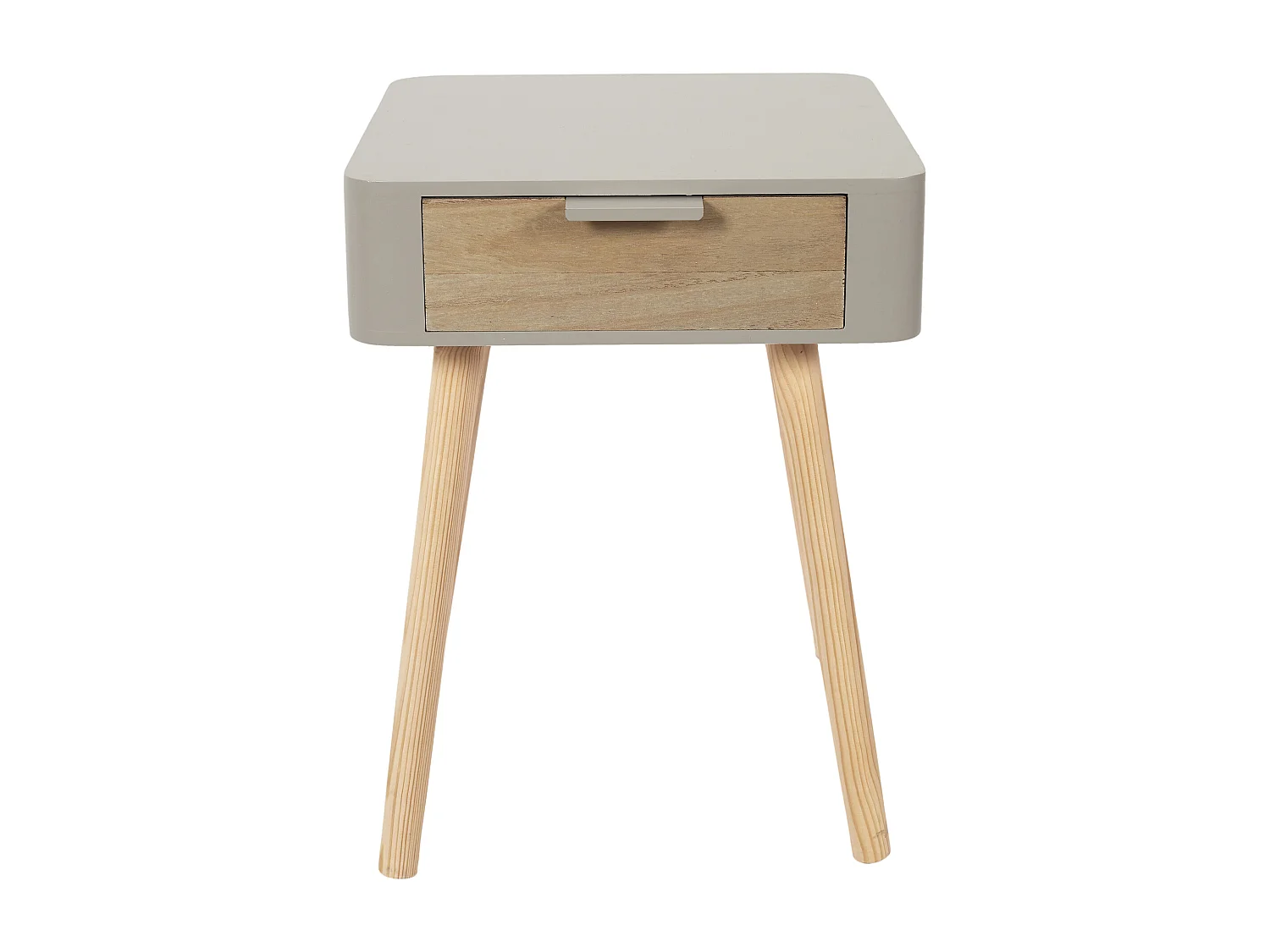 Chevet 1 Tiroir En Bois Taupe Gris, Marron