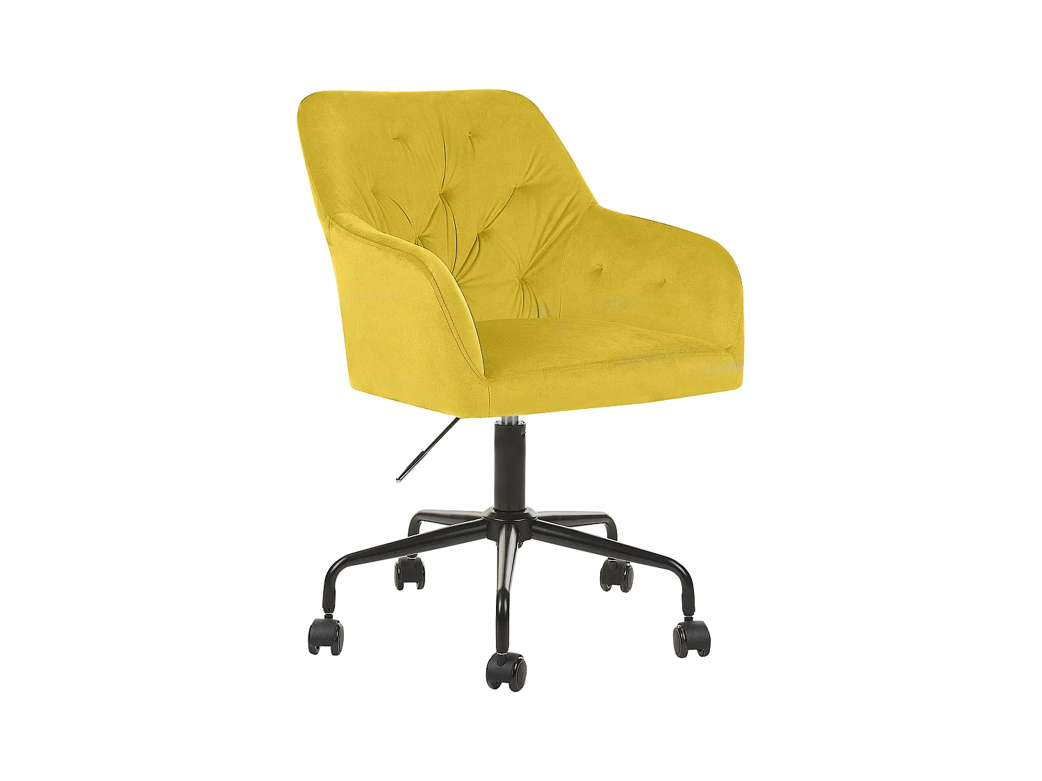 Chaise de bureau Velours Jaune ANTARES