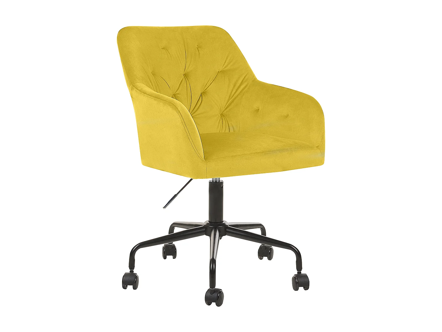 Chaise de bureau Velours Jaune ANTARES