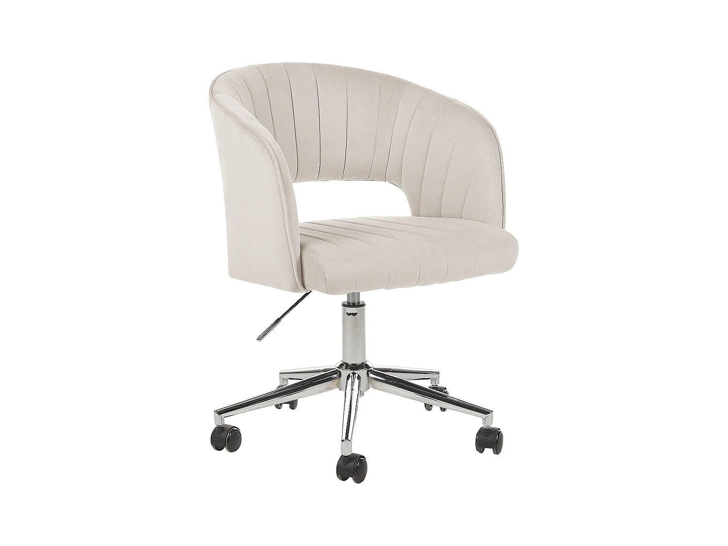 Chaise de bureau KATONAH Velours Beige clair