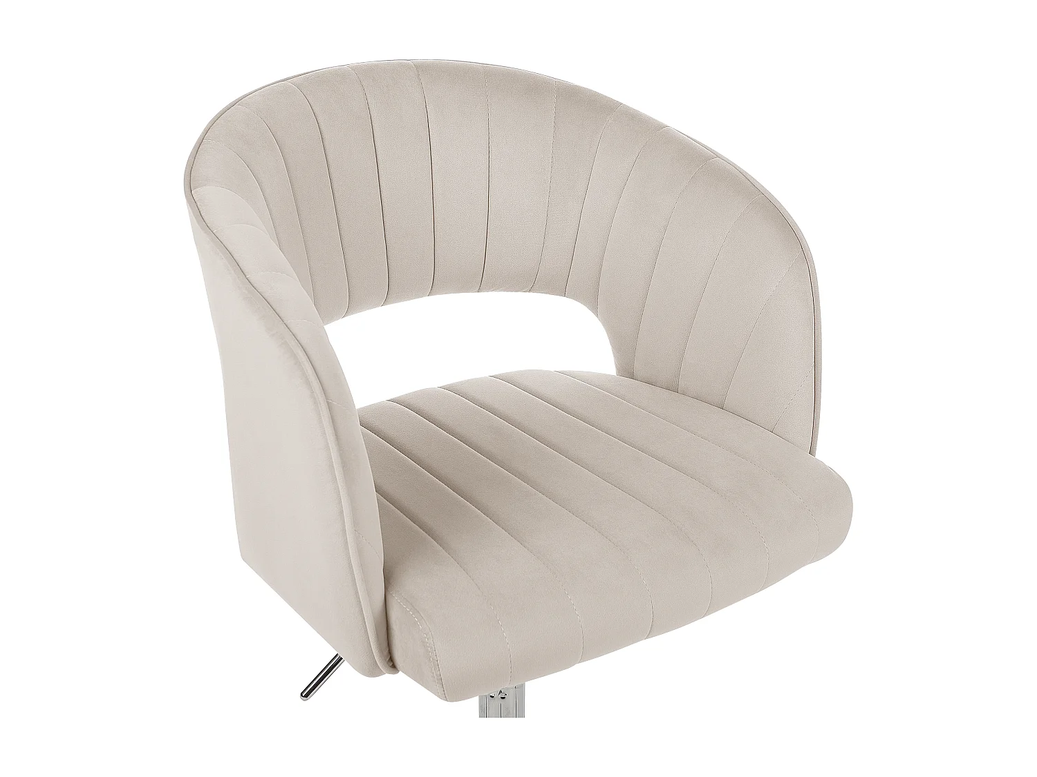 Silla de oficina giratoria KATONAH Terciopelo Beige claro