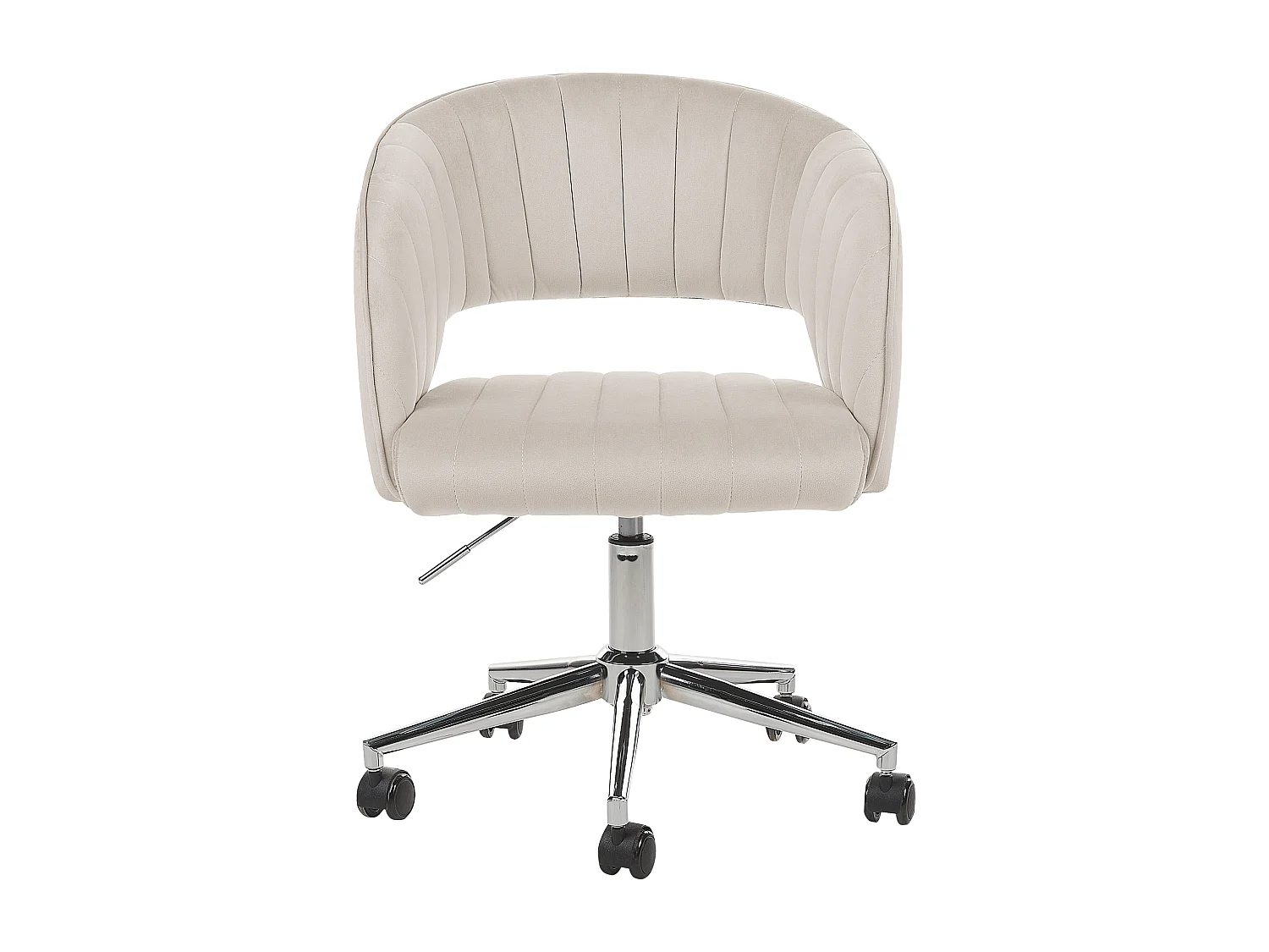 Chaise de bureau KATONAH Velours Beige clair