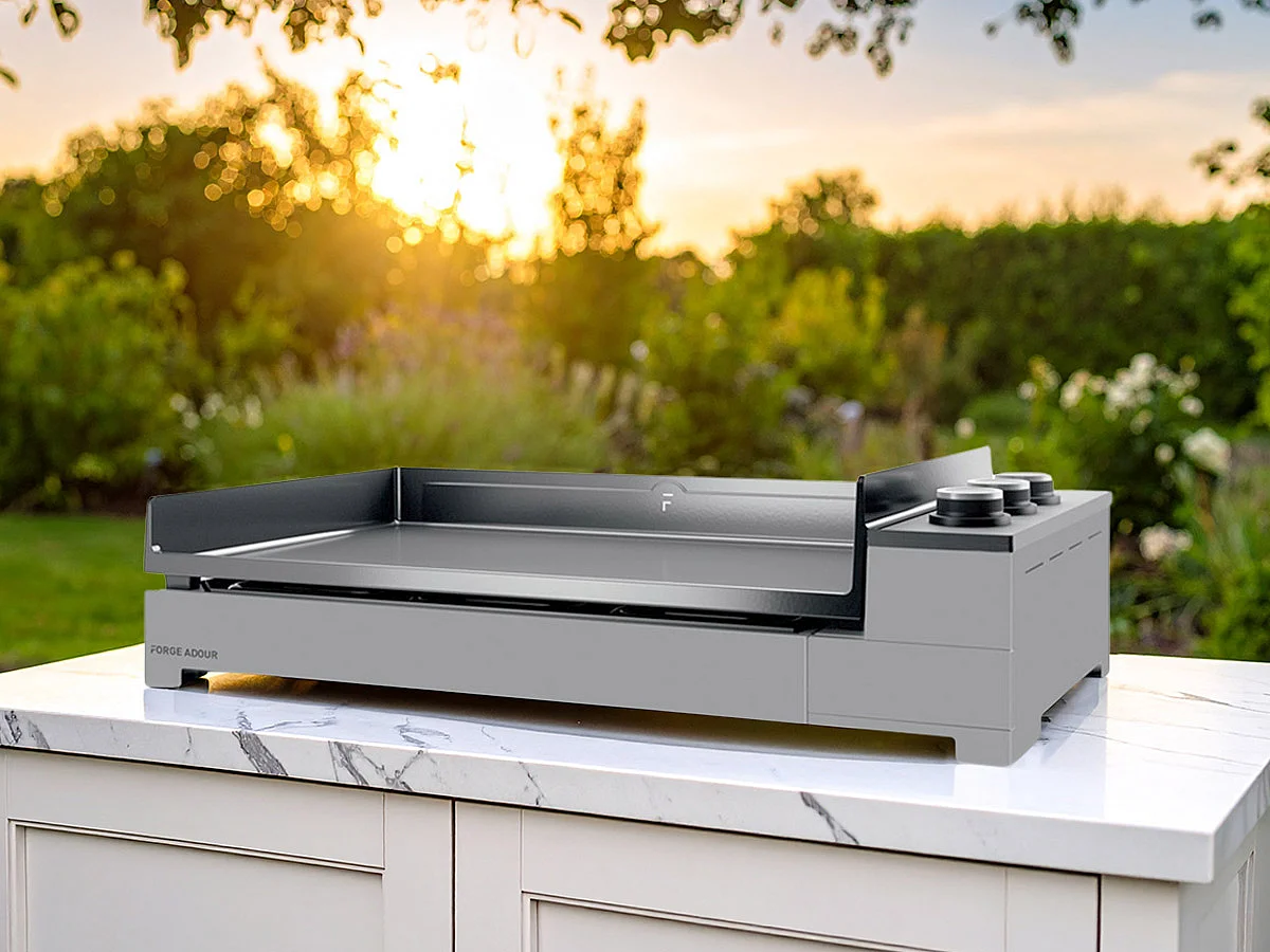 Plancha à gaz Premium 75 chassis acier noir et gris - Forge Adour