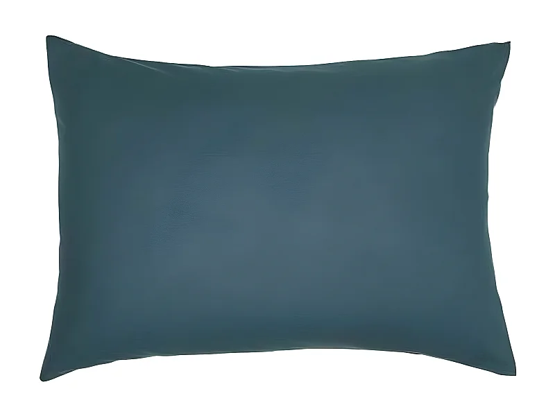 Taie d’oreiller / quadrant 100% coton, qualité 144 fils. En couleurs unies. Bleu pétrole 50x70cm